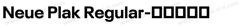 Neue Plak Regular字体转换